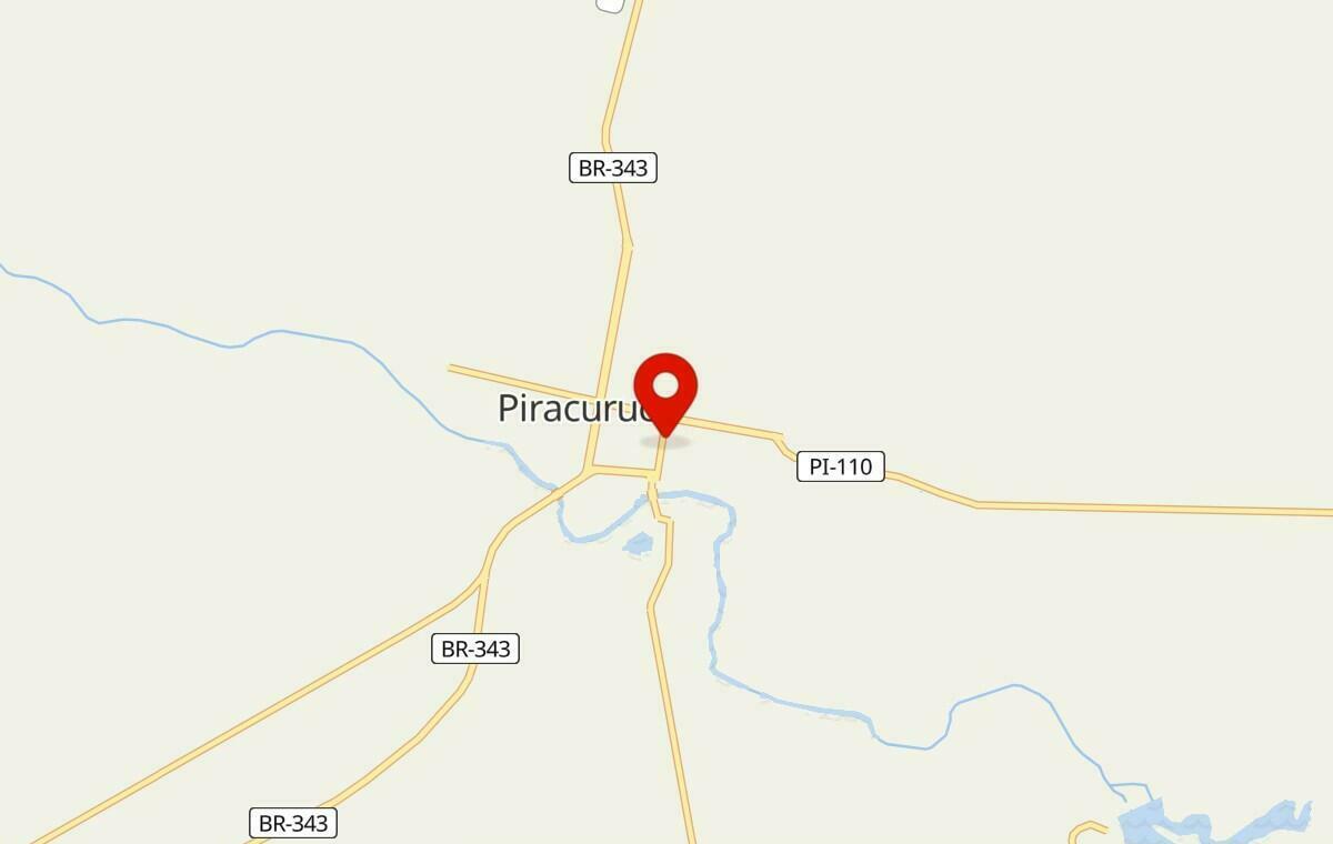 Mapa de Piracuruca no Piauí