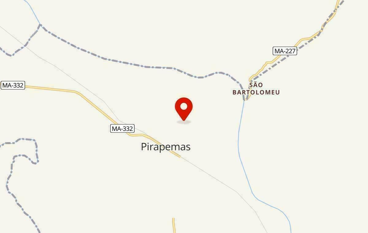 Mapa de Pirapemas no Maranhão