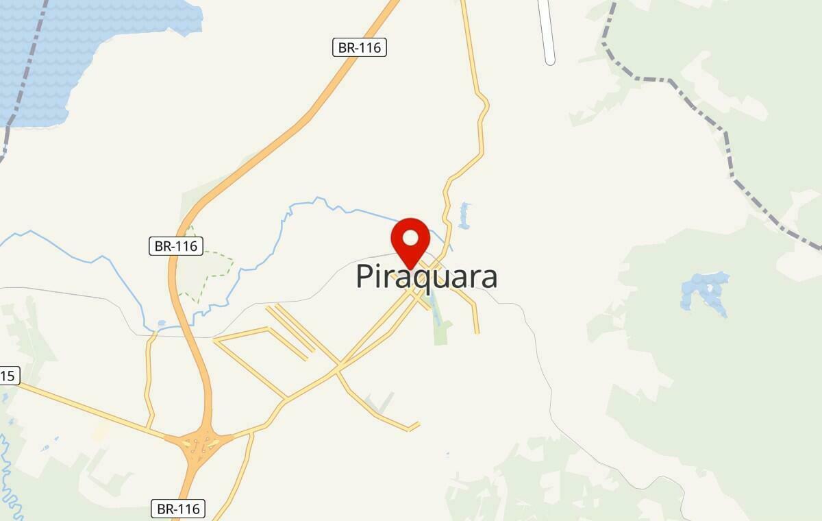 Mapa de Piraquara no Paraná