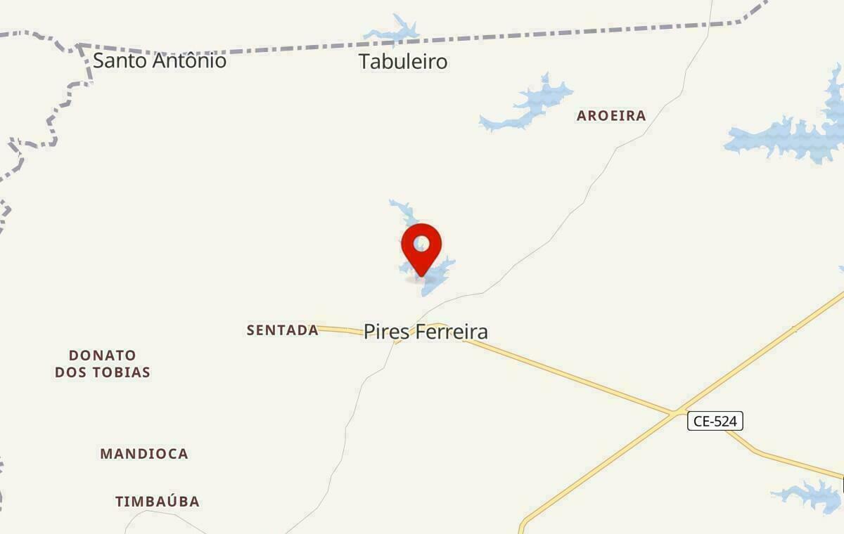 Mapa de Pires Ferreira no Ceará
