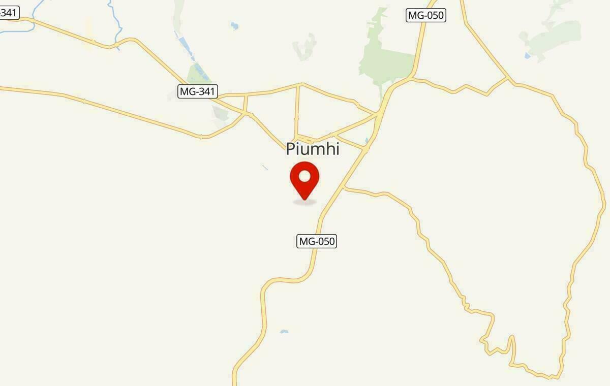 Mapa de Piumhi em Minas Gerais