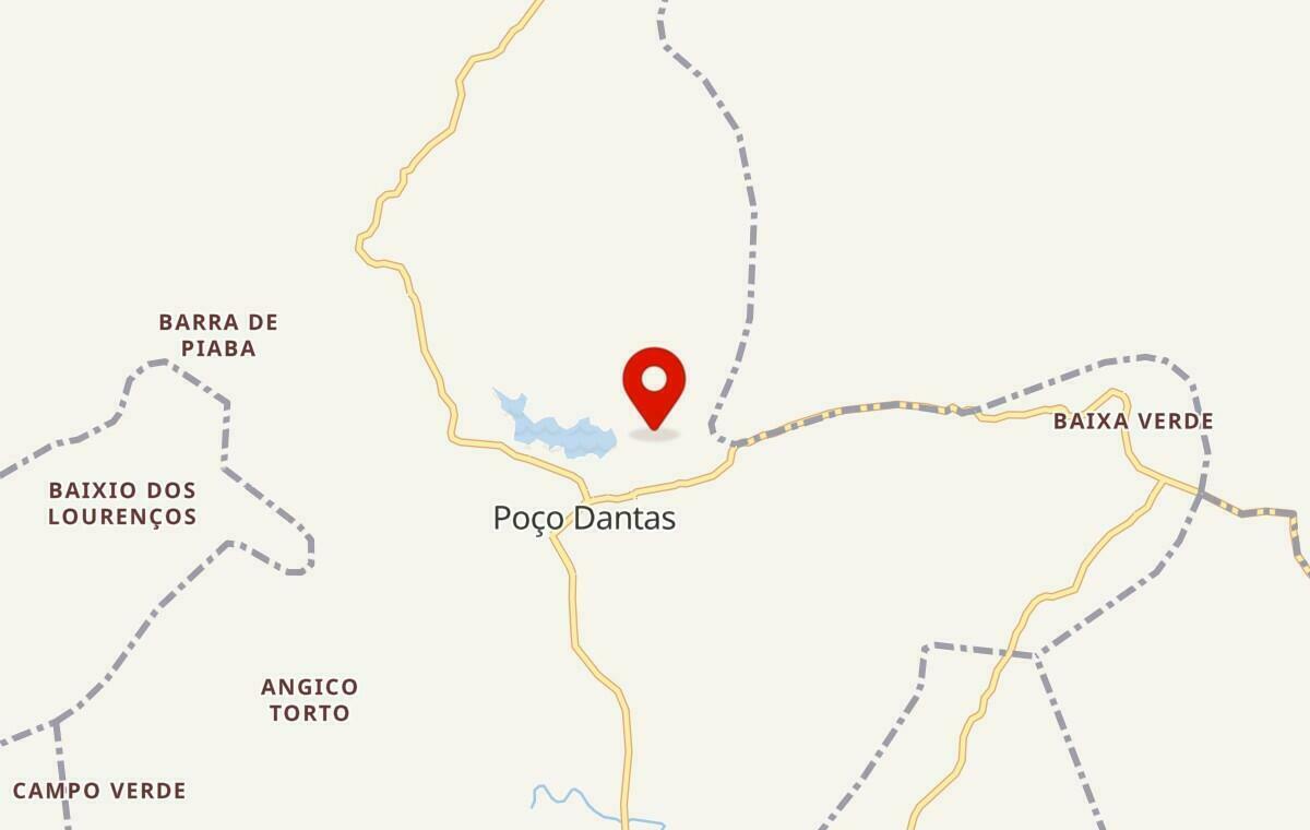 Mapa de Poço Dantas na Paraíba