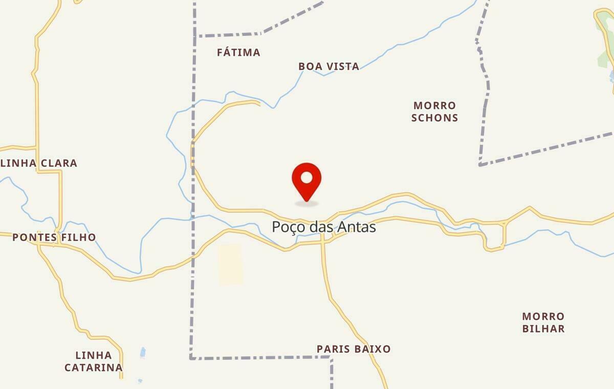 Mapa de Poço das Antas no Rio Grande do Sul
