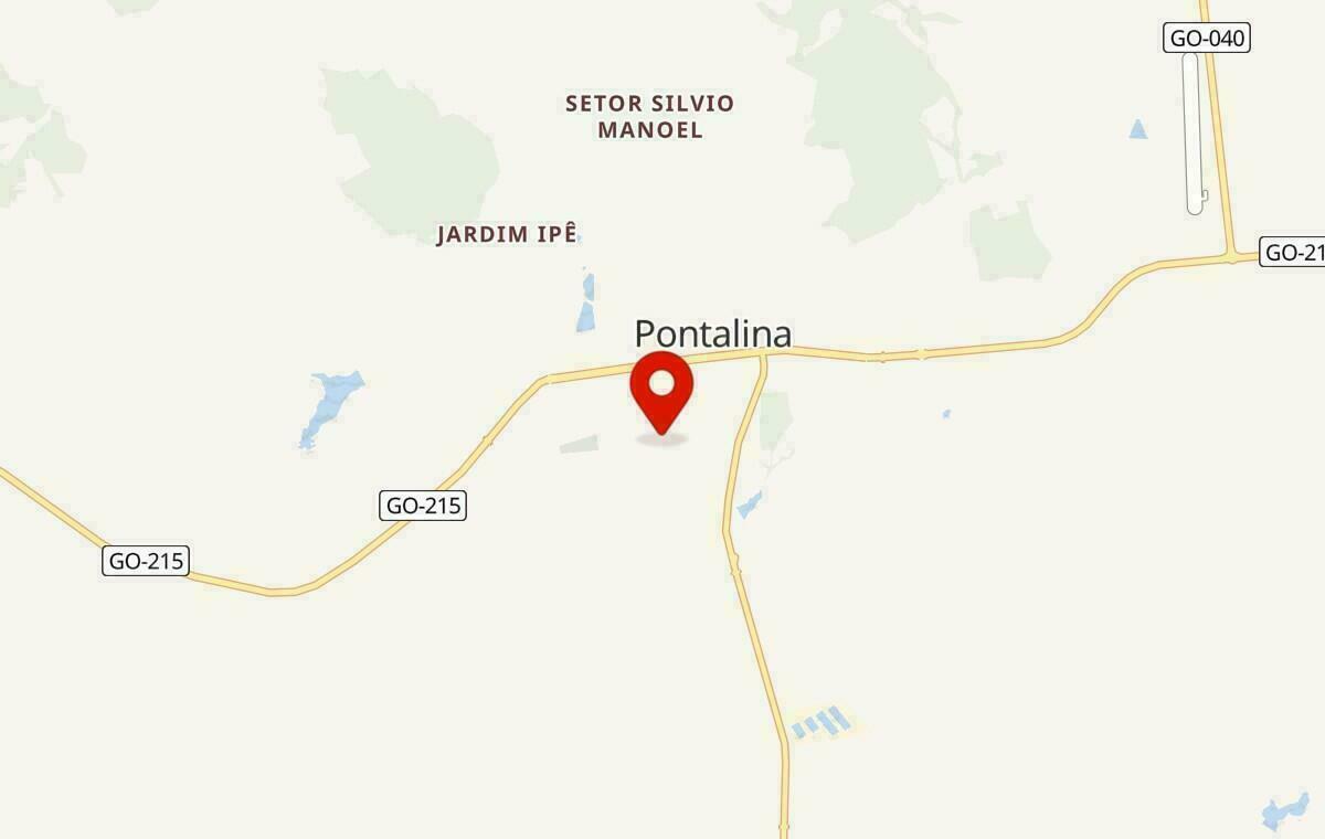 Mapa de Pontalina em Goiás