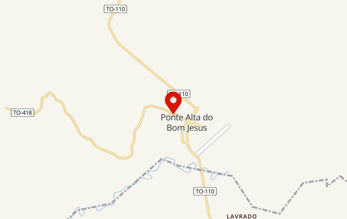 Mapa de Ponte Alta do Bom Jesus no Tocantins