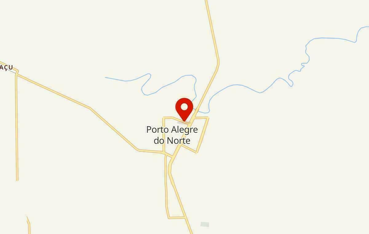 Mapa de Porto Alegre do Norte no Mato Grosso