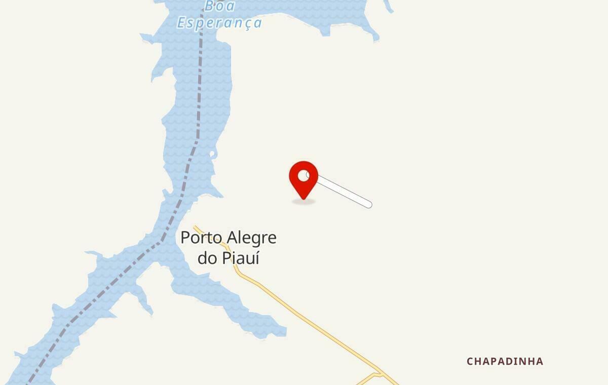 Mapa de Porto Alegre do Piauí no Piauí