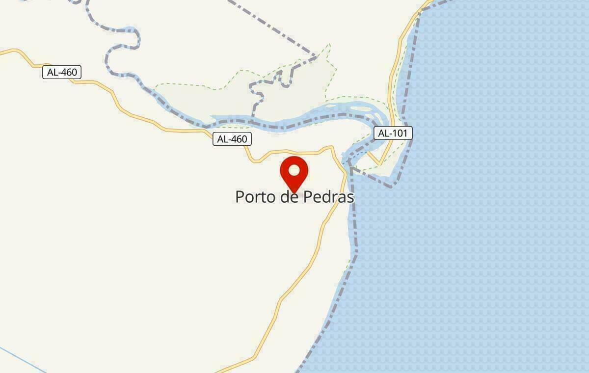Mapa de Porto de Pedras em Alagoas