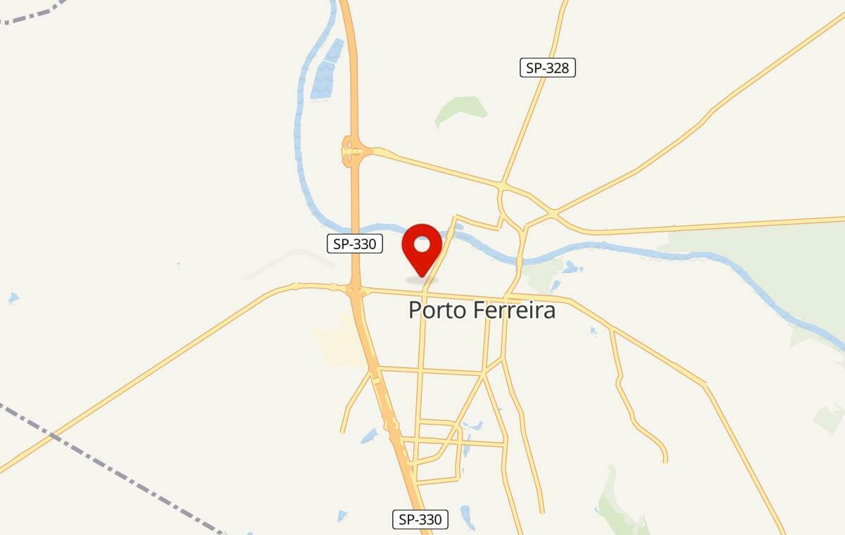 Mapa de Porto Ferreira em São Paulo