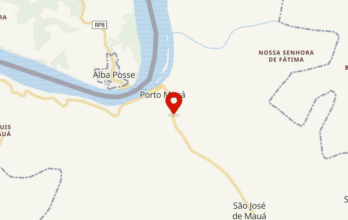 Mapa de Porto Mauá no Rio Grande do Sul