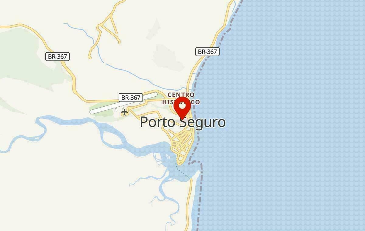 Mapa de Porto Seguro na Bahia