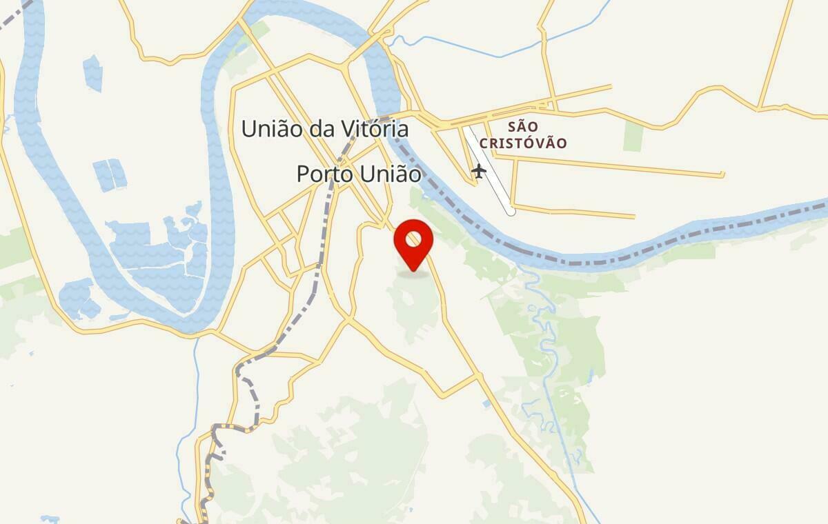 Mapa de Porto União em Santa Catarina