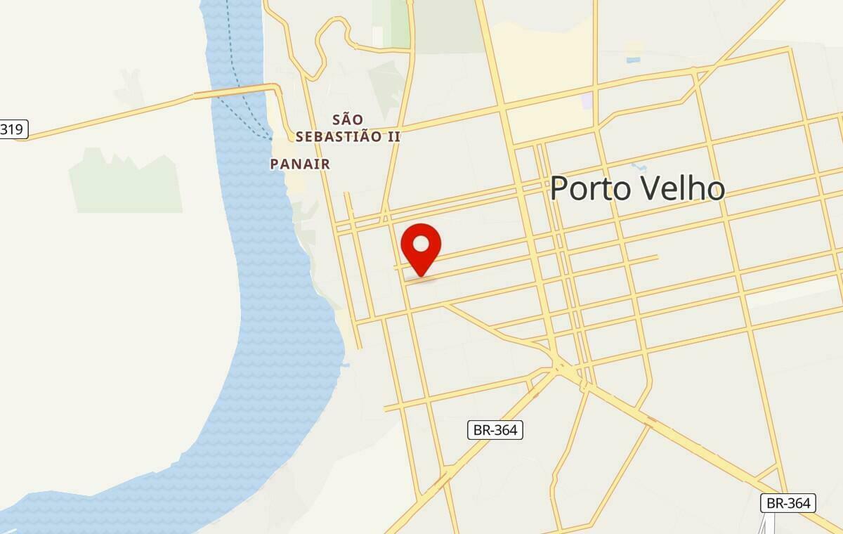 Mapa de Porto Velho em Rondônia