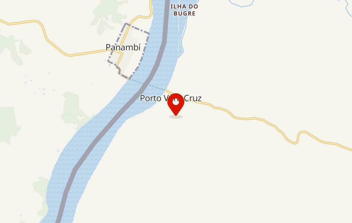 Mapa de Porto Vera Cruz no Rio Grande do Sul