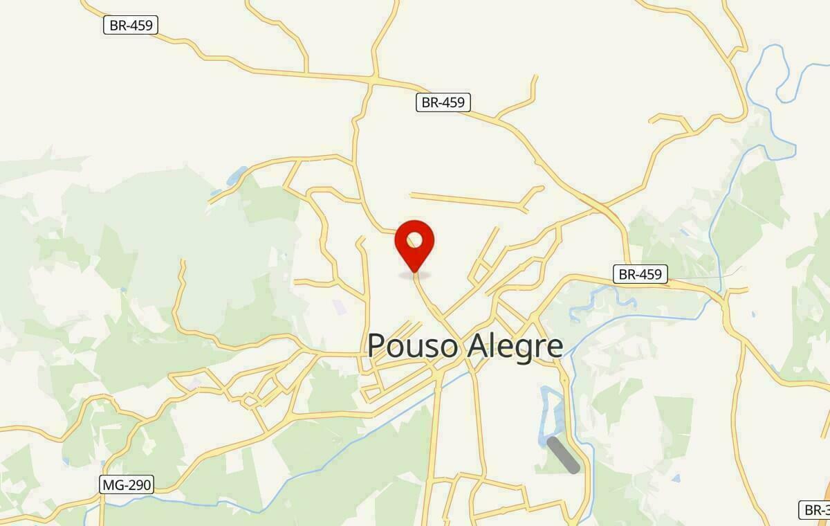 Mapa de Pouso Alegre em Minas Gerais