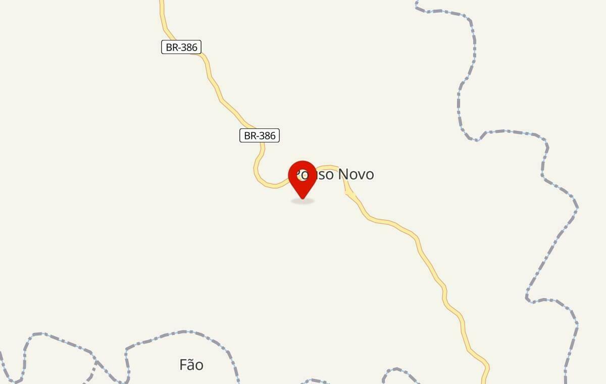 Mapa de Pouso Novo no Rio Grande do Sul