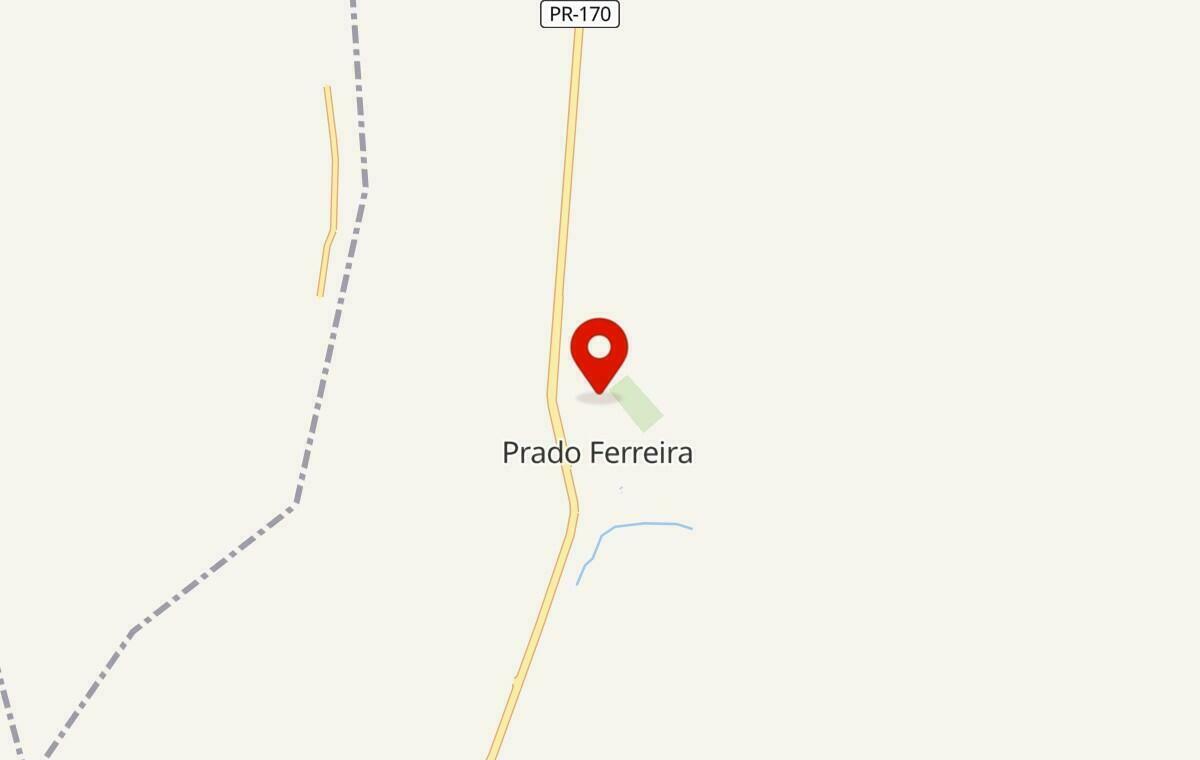 Mapa de Prado Ferreira no Paraná