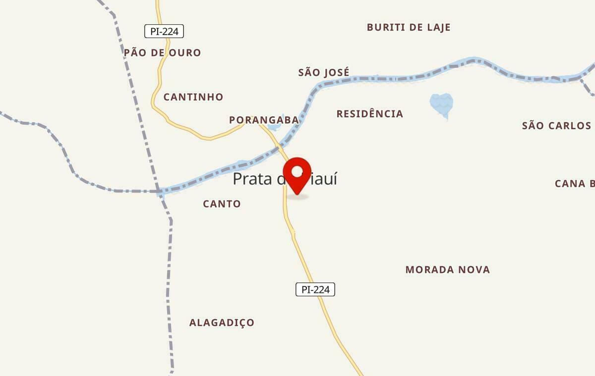 Mapa de Prata do Piauí no Piauí
