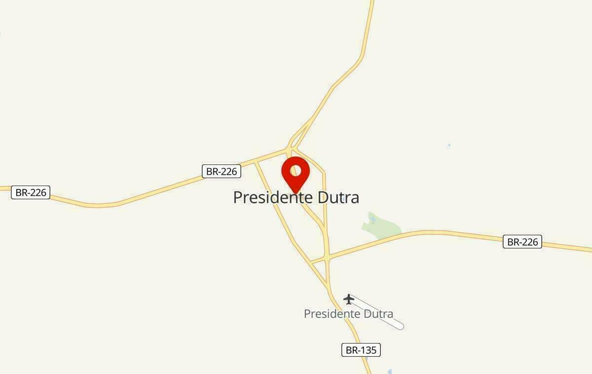 Mapa de Presidente Dutra no Maranhão