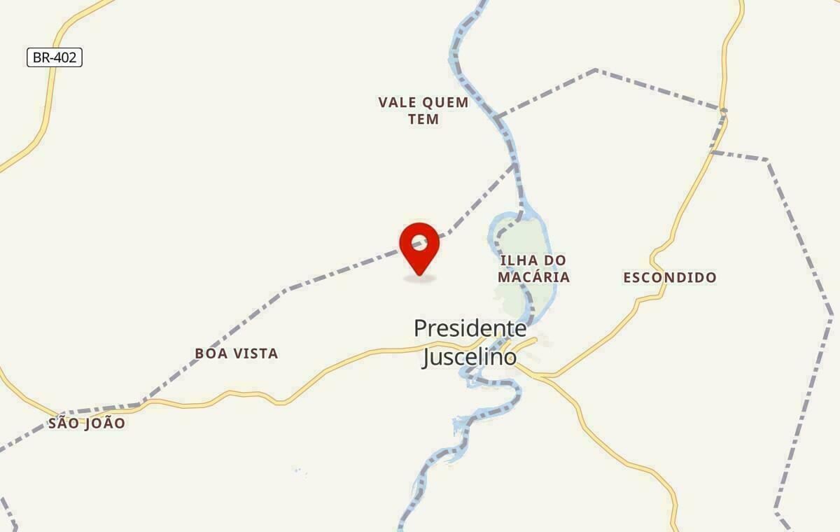 Mapa de Presidente Juscelino no Maranhão