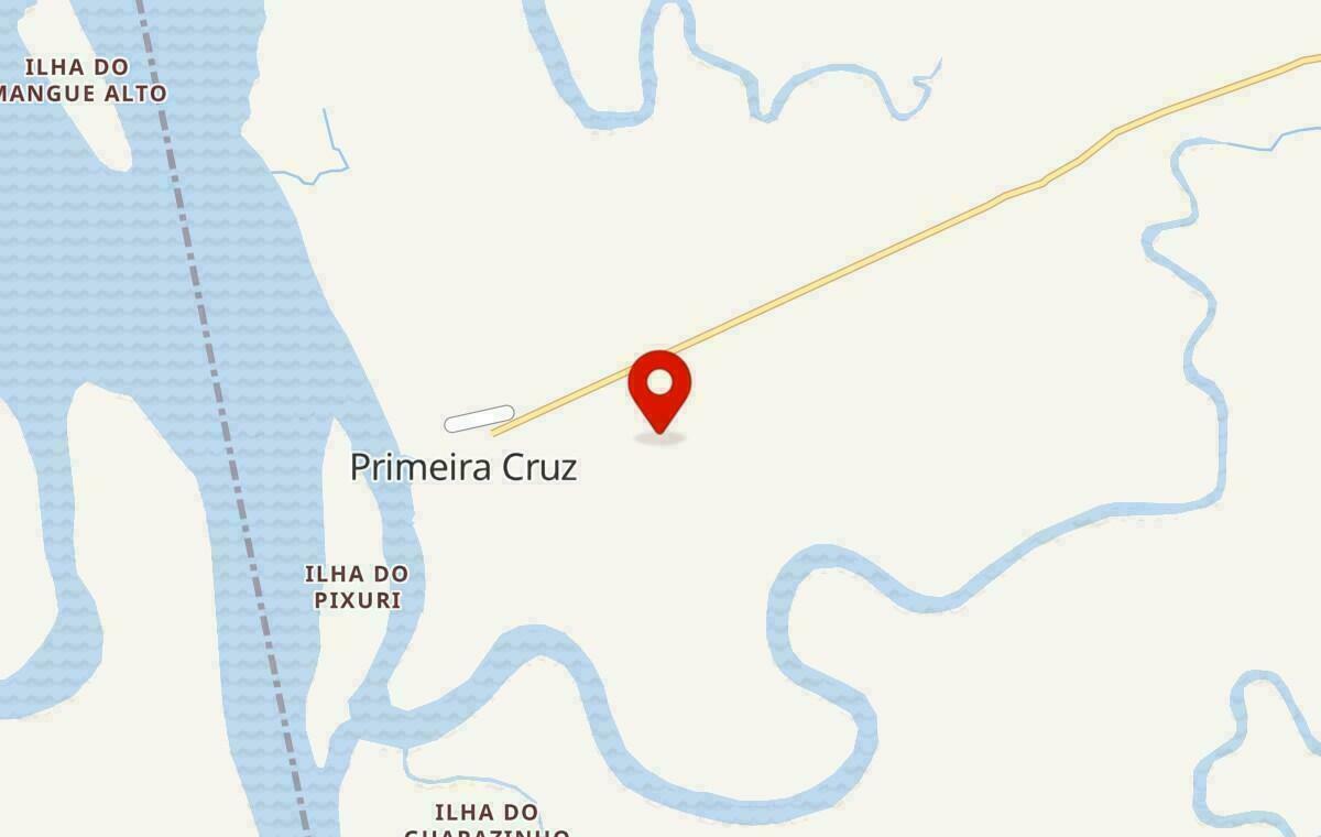 Mapa de Primeira Cruz no Maranhão