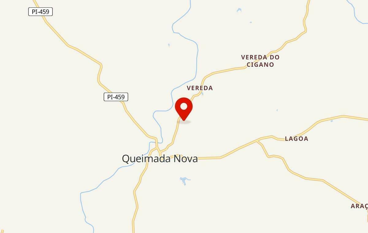 Mapa de Queimada Nova no Piauí