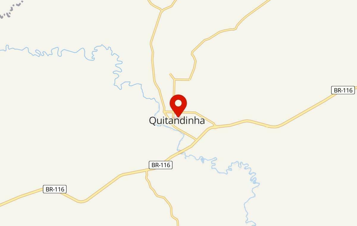 Mapa de Quitandinha no Paraná