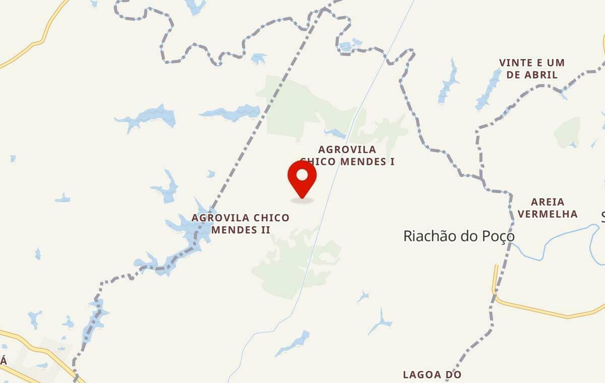 Mapa de Riachão do Poço na Paraíba