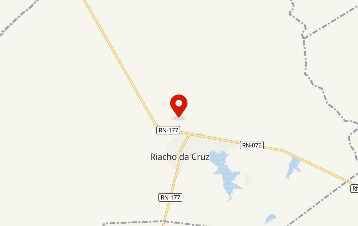 Mapa de Riacho da Cruz no Rio Grande do Norte