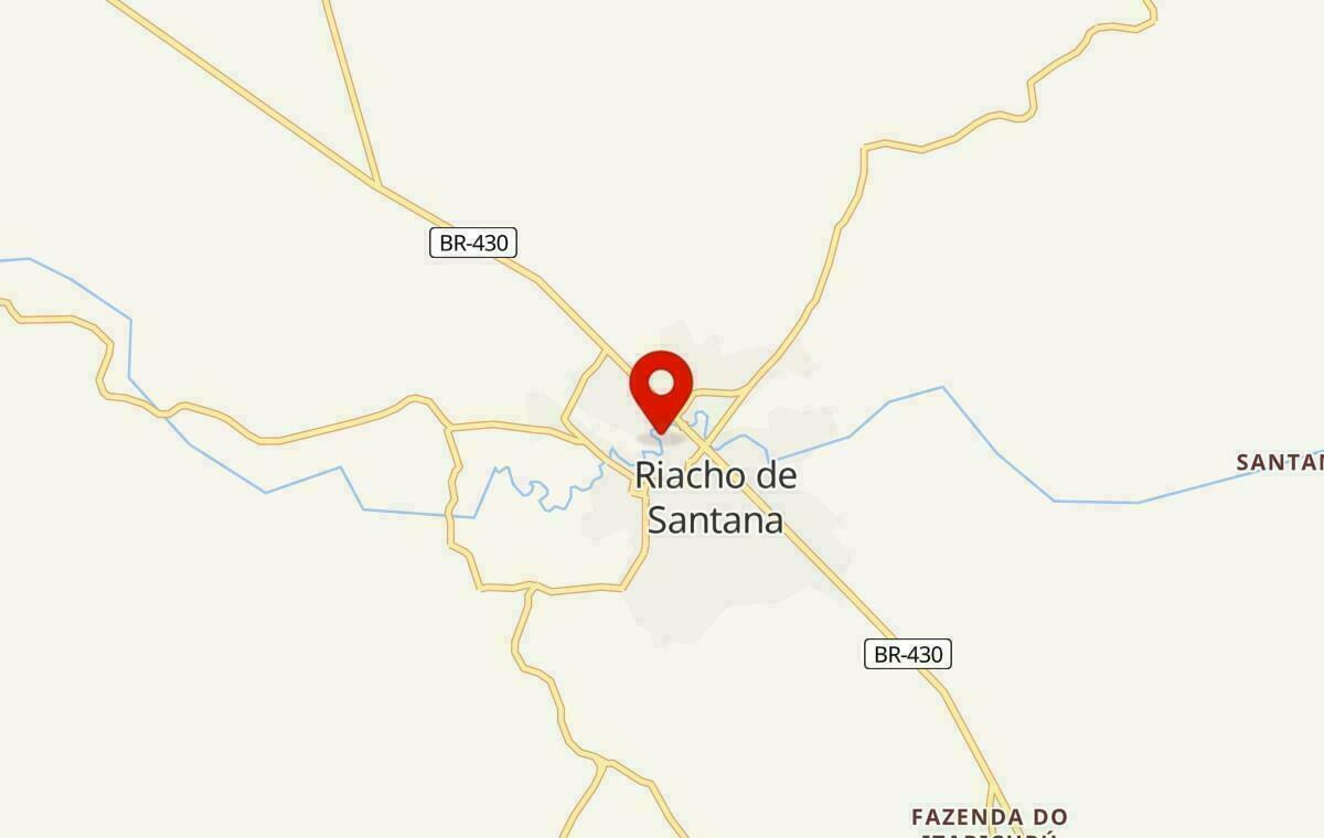 Mapa de Riacho de Santana na Bahia