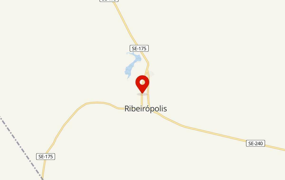 Mapa de Ribeirópolis em Sergipe