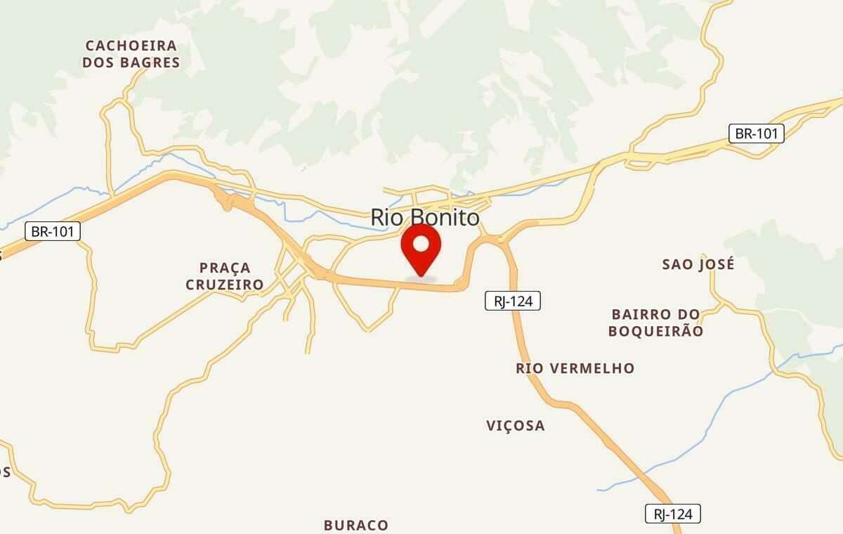 Mapa de Rio Bonito no Rio de Janeiro