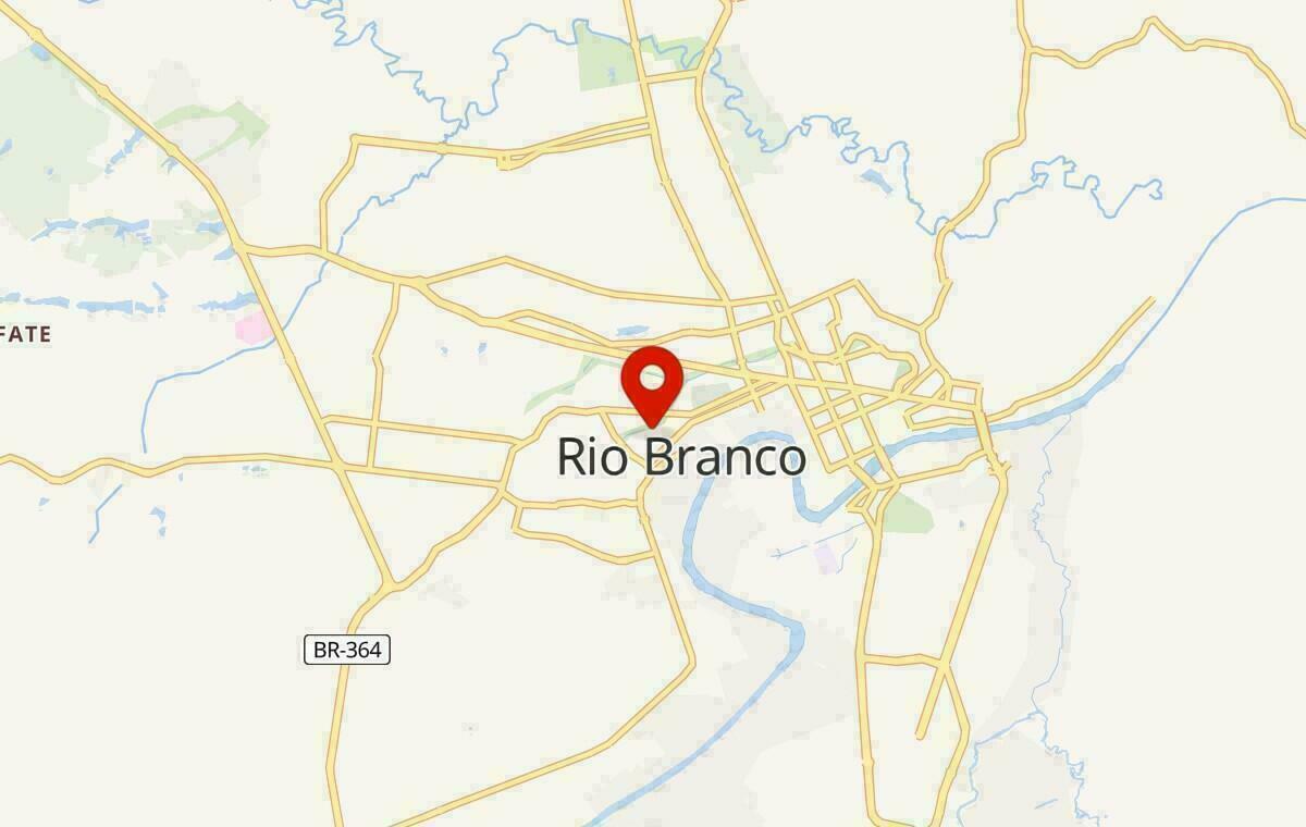 Mapa de Rio Branco no Acre
