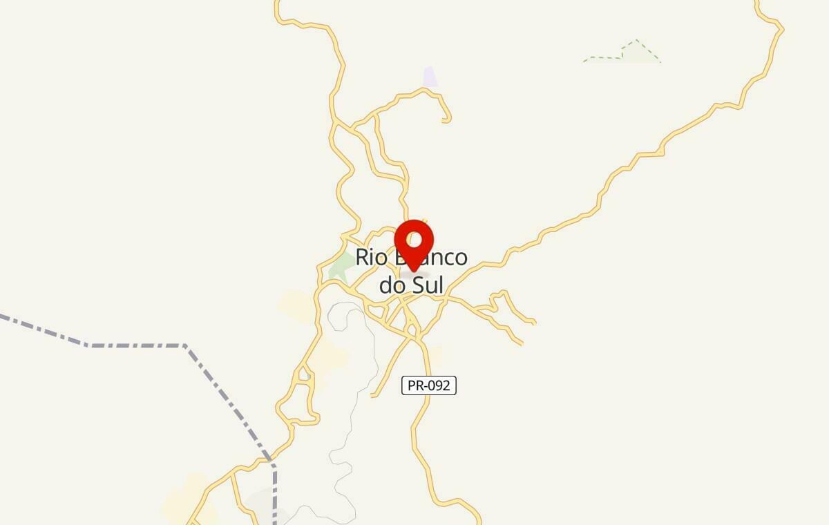 Mapa de Rio Branco do Sul no Paraná