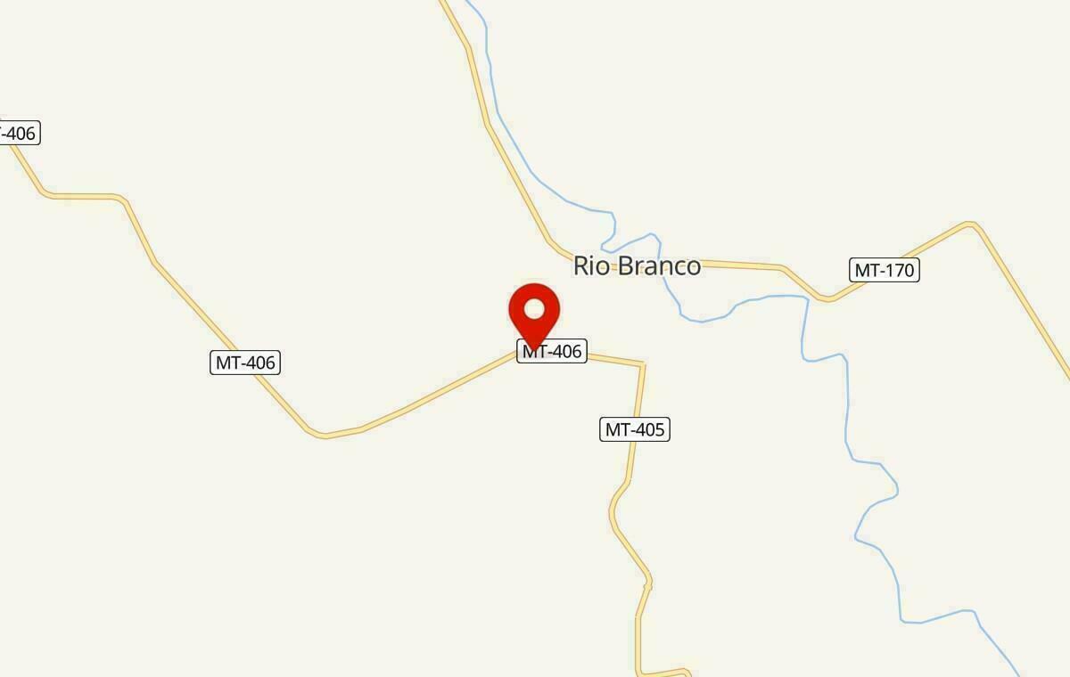 Mapa de Rio Branco no Mato Grosso
