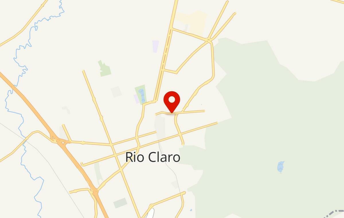 Mapa de Rio Claro em São Paulo