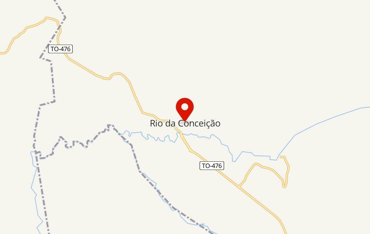 Mapa de Rio da Conceição no Tocantins