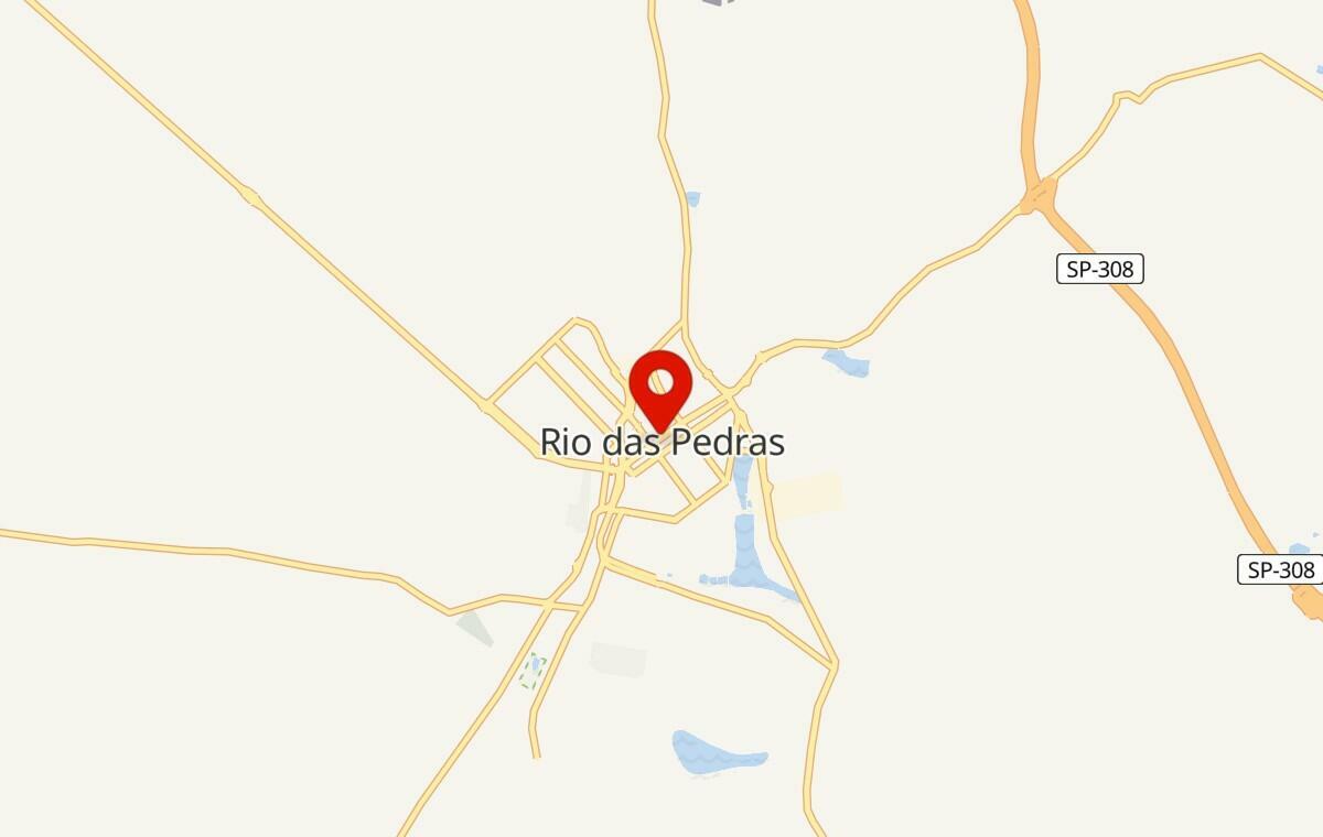 Mapa de Rio das Pedras em São Paulo