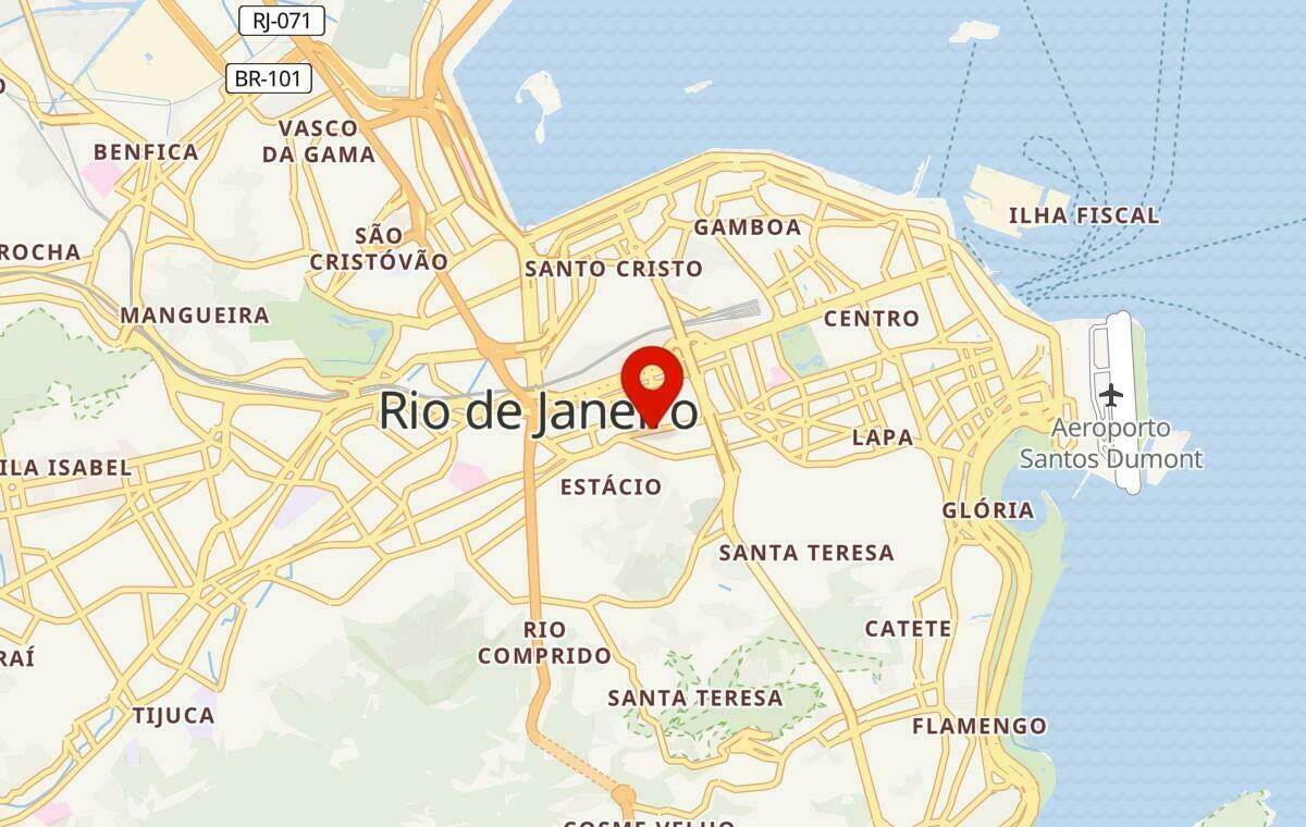 Mapa de Rio de Janeiro no Rio de Janeiro