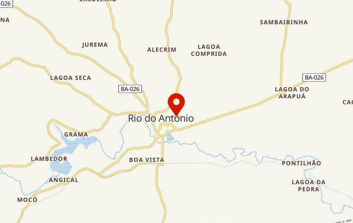 Mapa de Rio do Antônio na Bahia