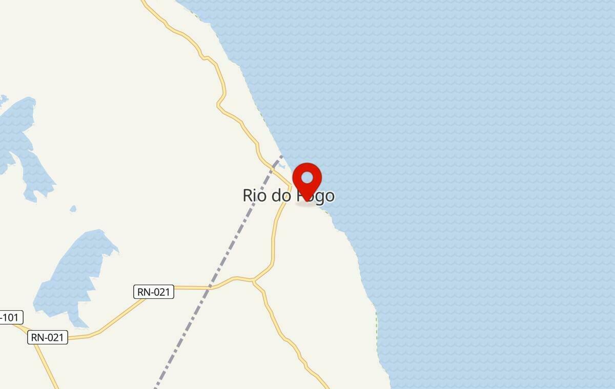 Mapa de Rio do Fogo no Rio Grande do Norte