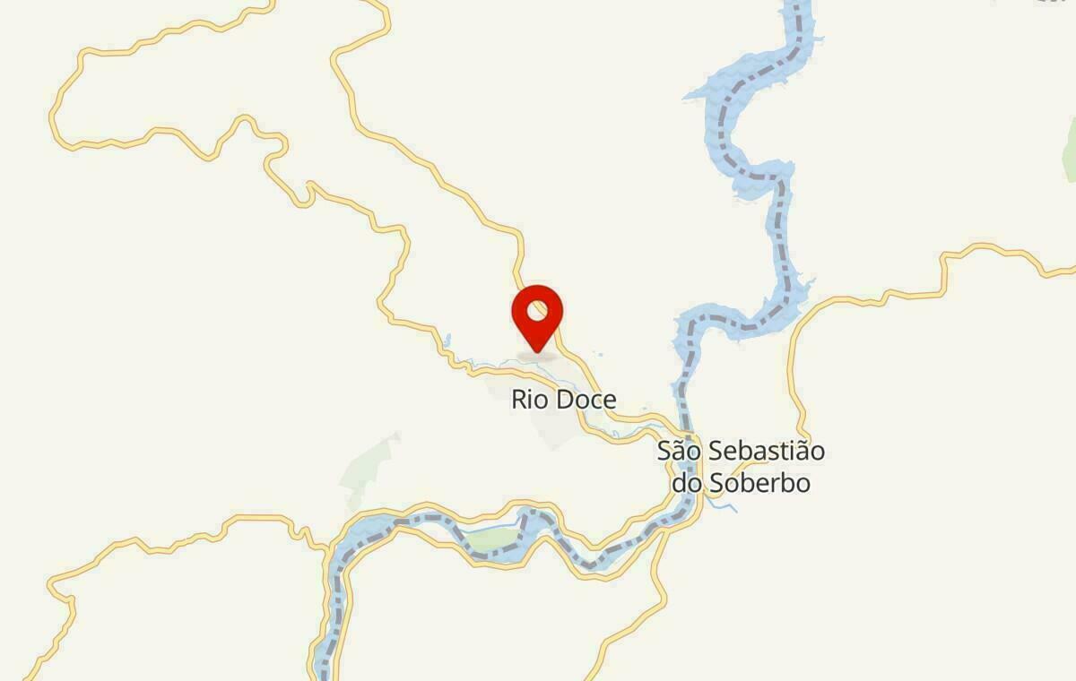 Mapa de Rio Doce em Minas Gerais