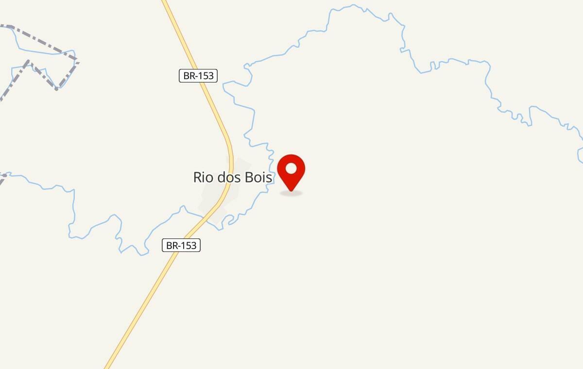 Mapa de Rio dos Bois no Tocantins