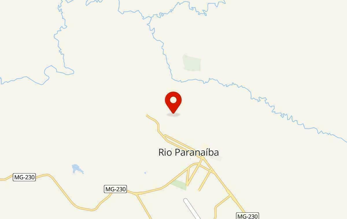 Mapa de Rio Paranaíba em Minas Gerais