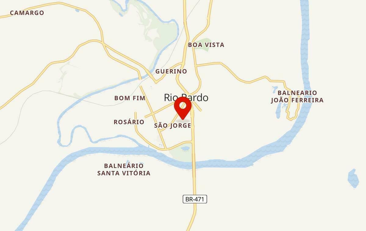 Mapa de Rio Pardo no Rio Grande do Sul