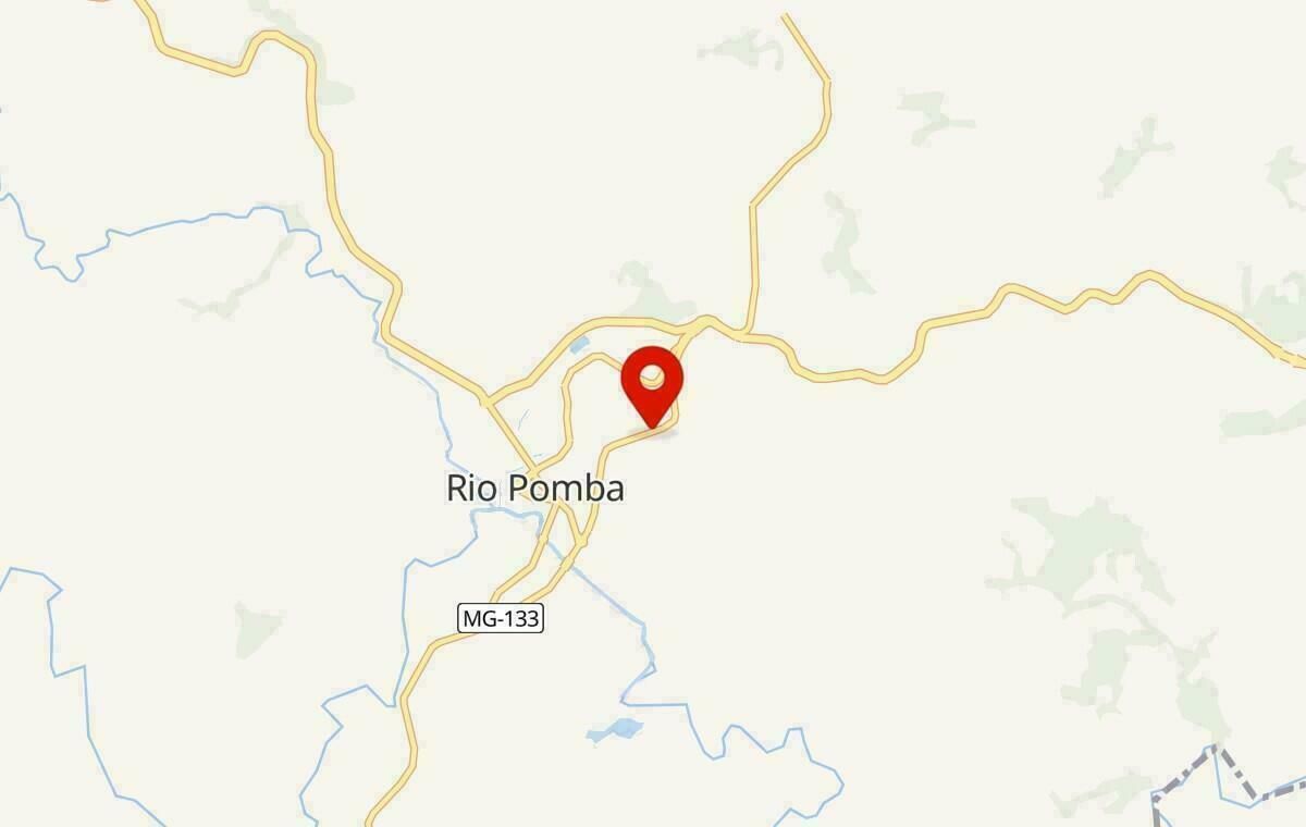 Mapa de Rio Pomba em Minas Gerais