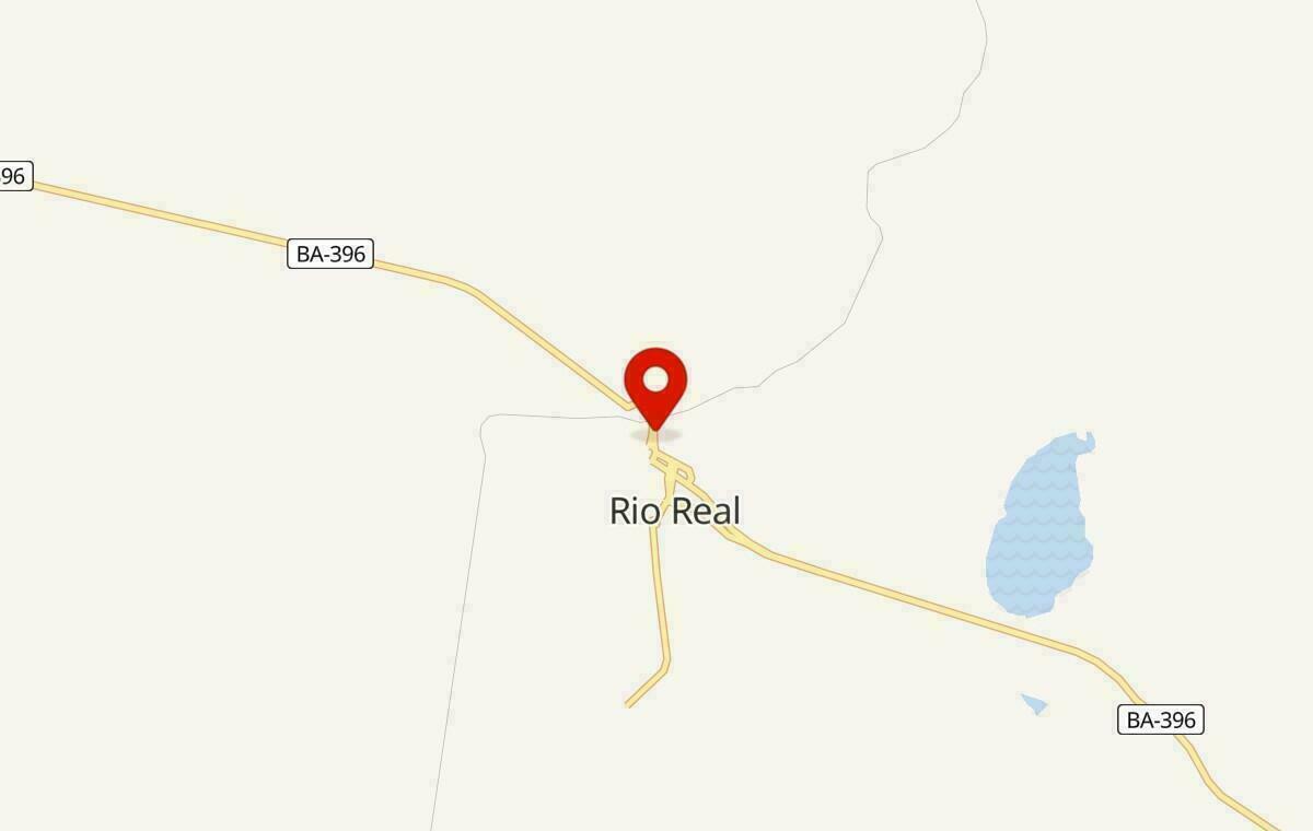 Mapa de Rio Real na Bahia