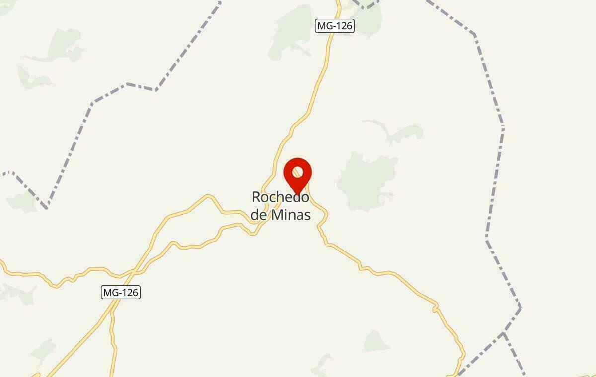 Mapa de Rochedo de Minas em Minas Gerais