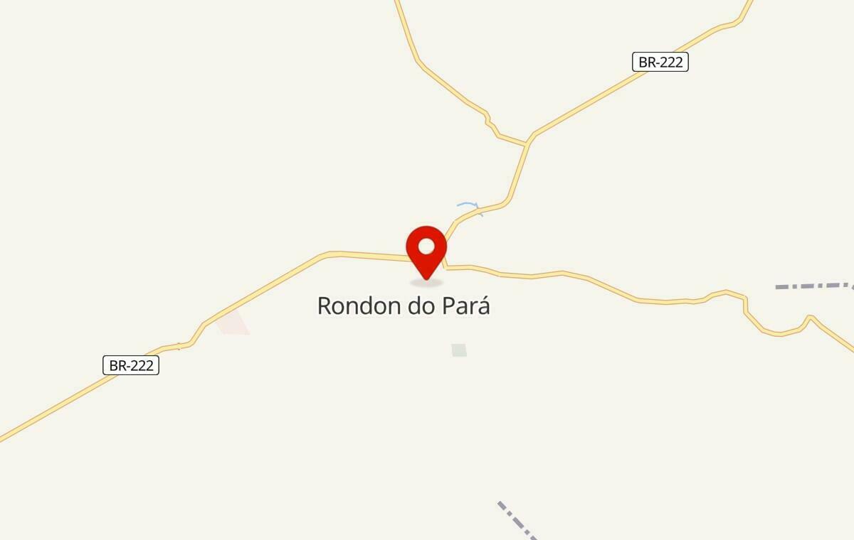 Mapa de Rondon do Pará no Pará