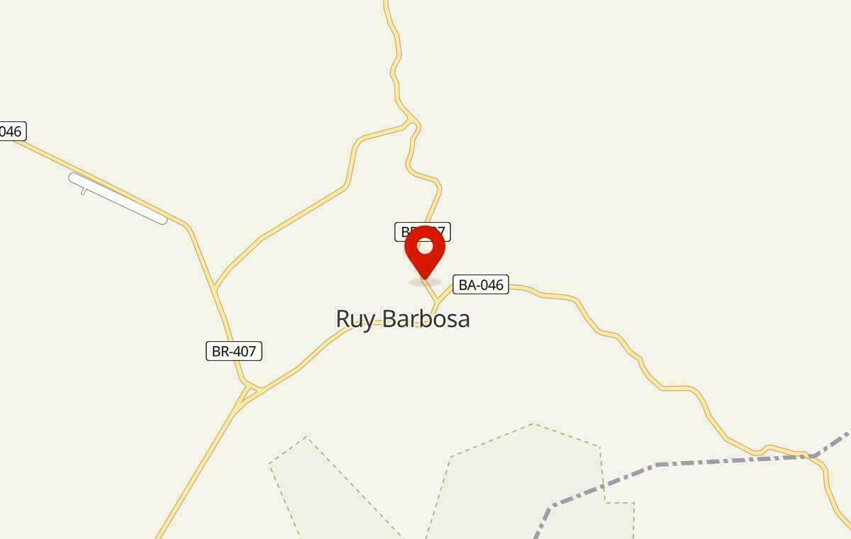 Mapa de Ruy Barbosa na Bahia